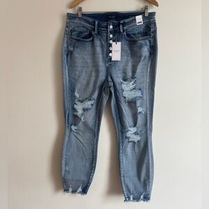 Judy blue || Women's Distressed Blue Jeans size 14W